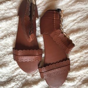 Lattice patterned sandals